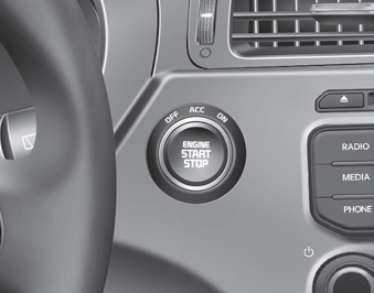 Illuminated Engine start/stop button
