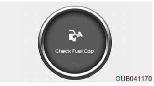 This warning light indicates the fuel filler cap is not tight securely.