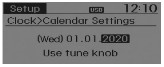 ❈ Adjust the number currently in focus to make the settings and press the TUNE