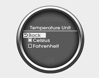 Outside temperature unit (if equipped)